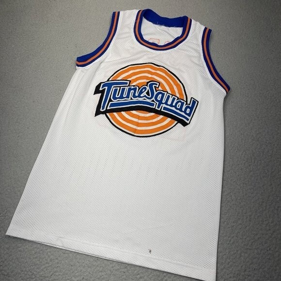 Michael Jordan Basketball Jersey Tune Squad Mens Small White Blue Warner Bros 23 - Picture 2 of 13